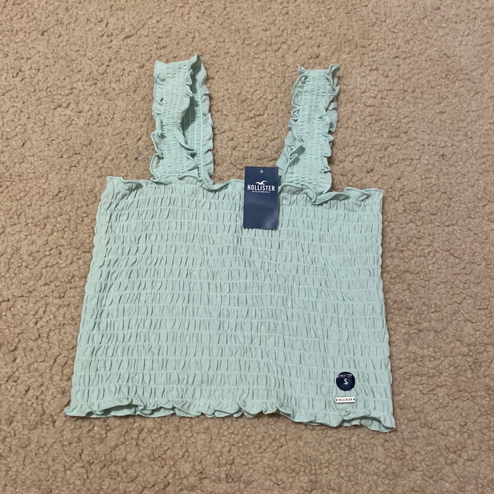 Cute Sage Green Cropped Tank Top